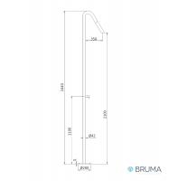 MEDIDAS COLUMNA DE DUCHA EXTERIOR PL20 BRUMA